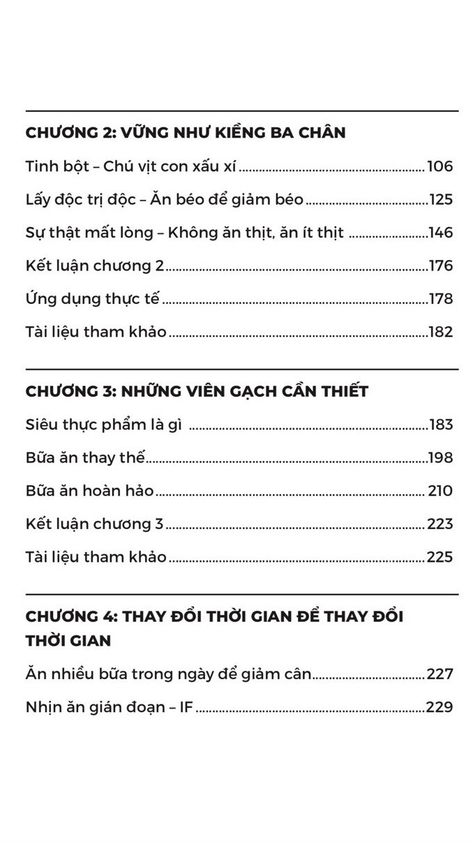 sách dinh dưỡng, sách về dinh dưỡng, đọc đi mà ăn cho đúng, hfi, ht fitness, học viện hfi, mục lục, đầu mục,