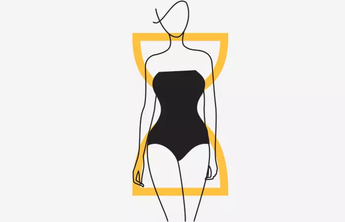 Dáng đồng hồ cát được tạo nên bởi vai và hông cân đối cùng vòng eo nhỏ