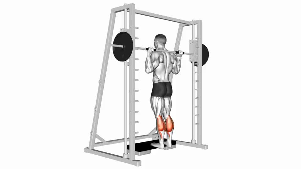 Tập bắp chân với Deficit Smith Machine Calves