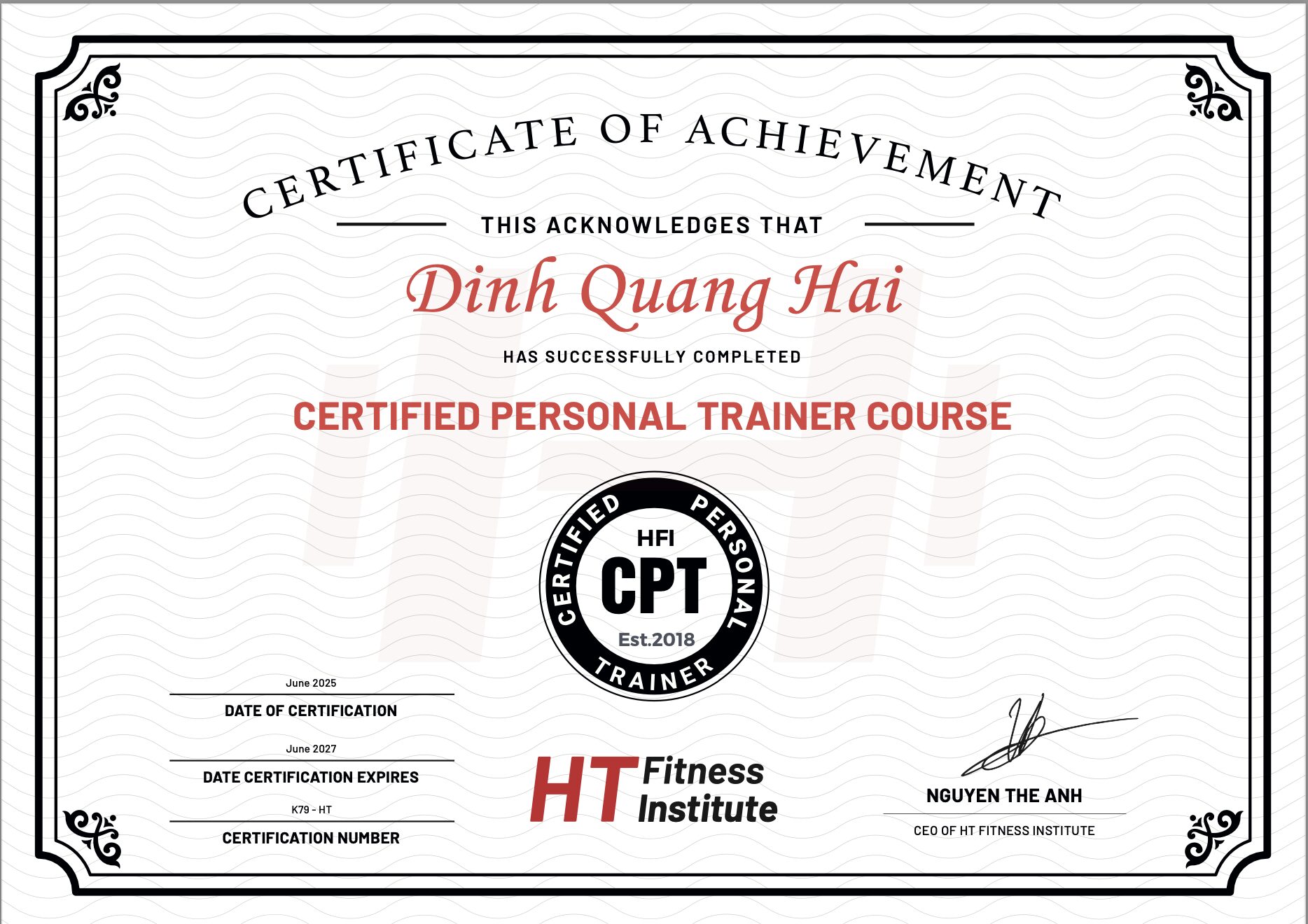 học pt là gì để có chứng chỉ?