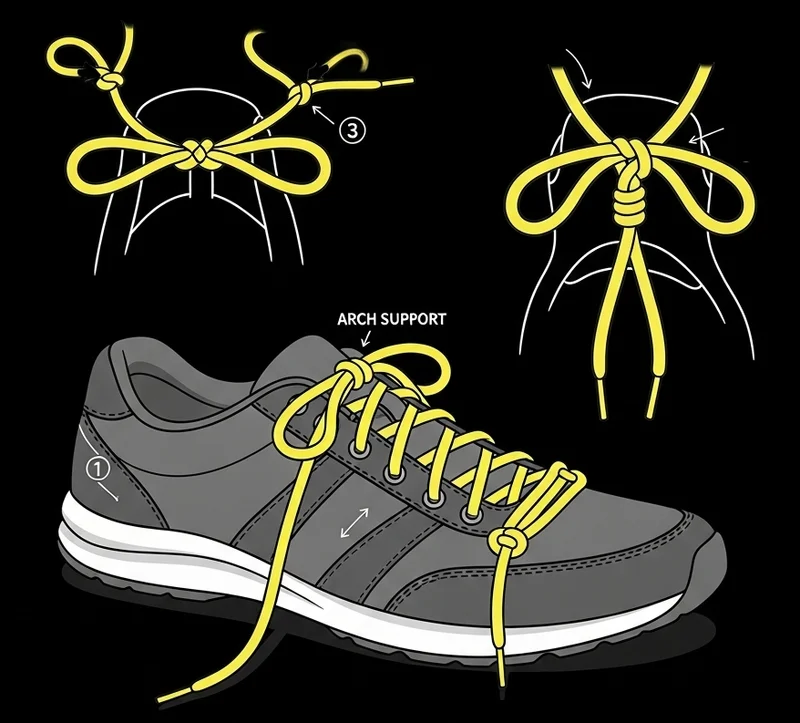 hướng dẫn buộc dây giày chạy bộ​