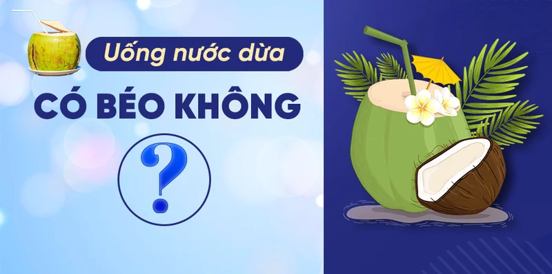 uống nước dừa có béo không