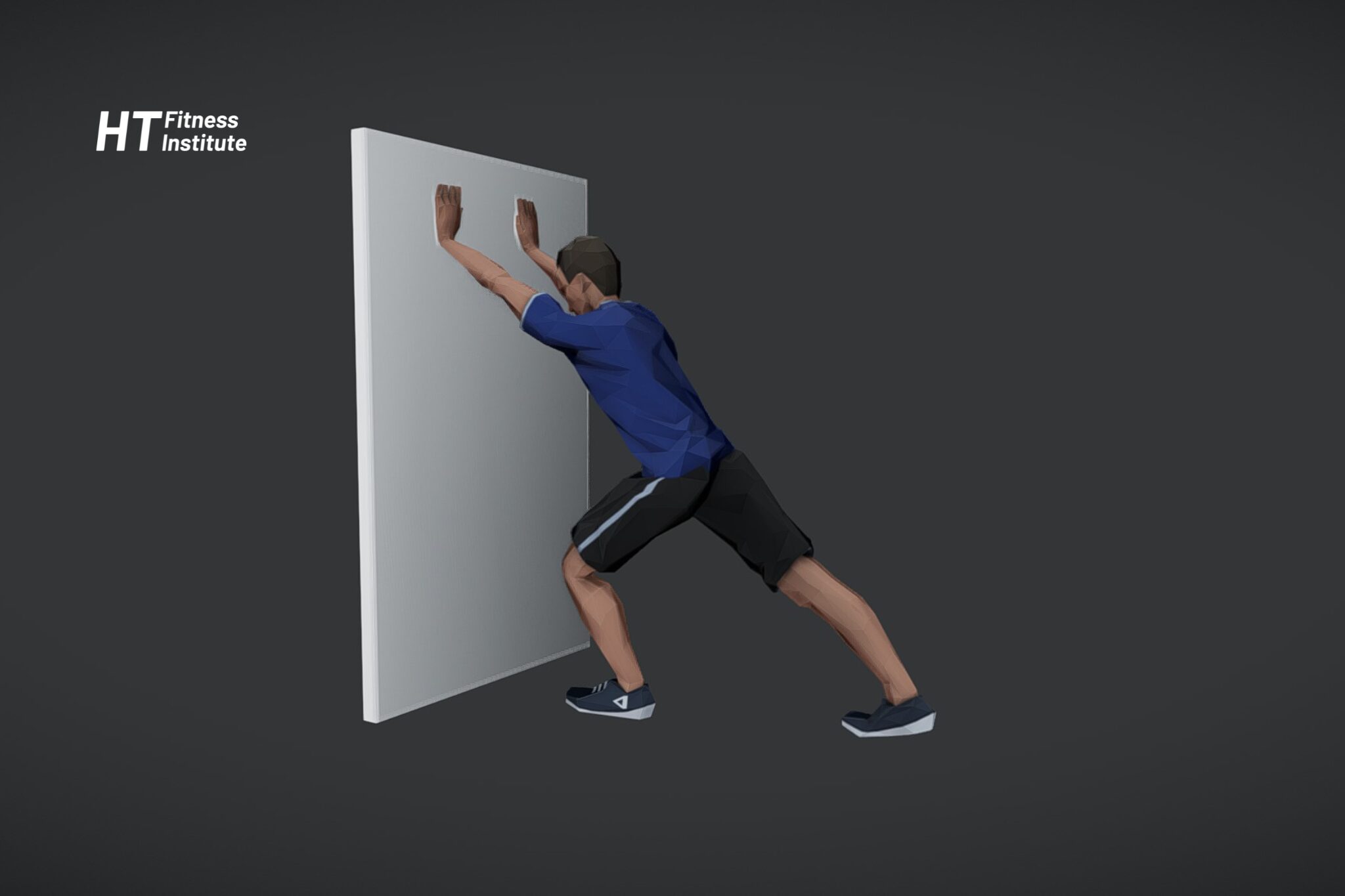 Bài tập giãn cơ Standing calf stretch (đứng chống tường giãn bắp chân)