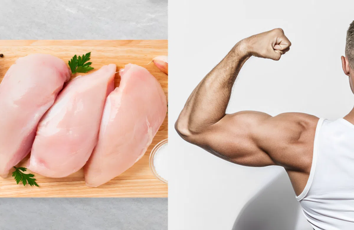 ức gà giúp phát triển cơ bắp