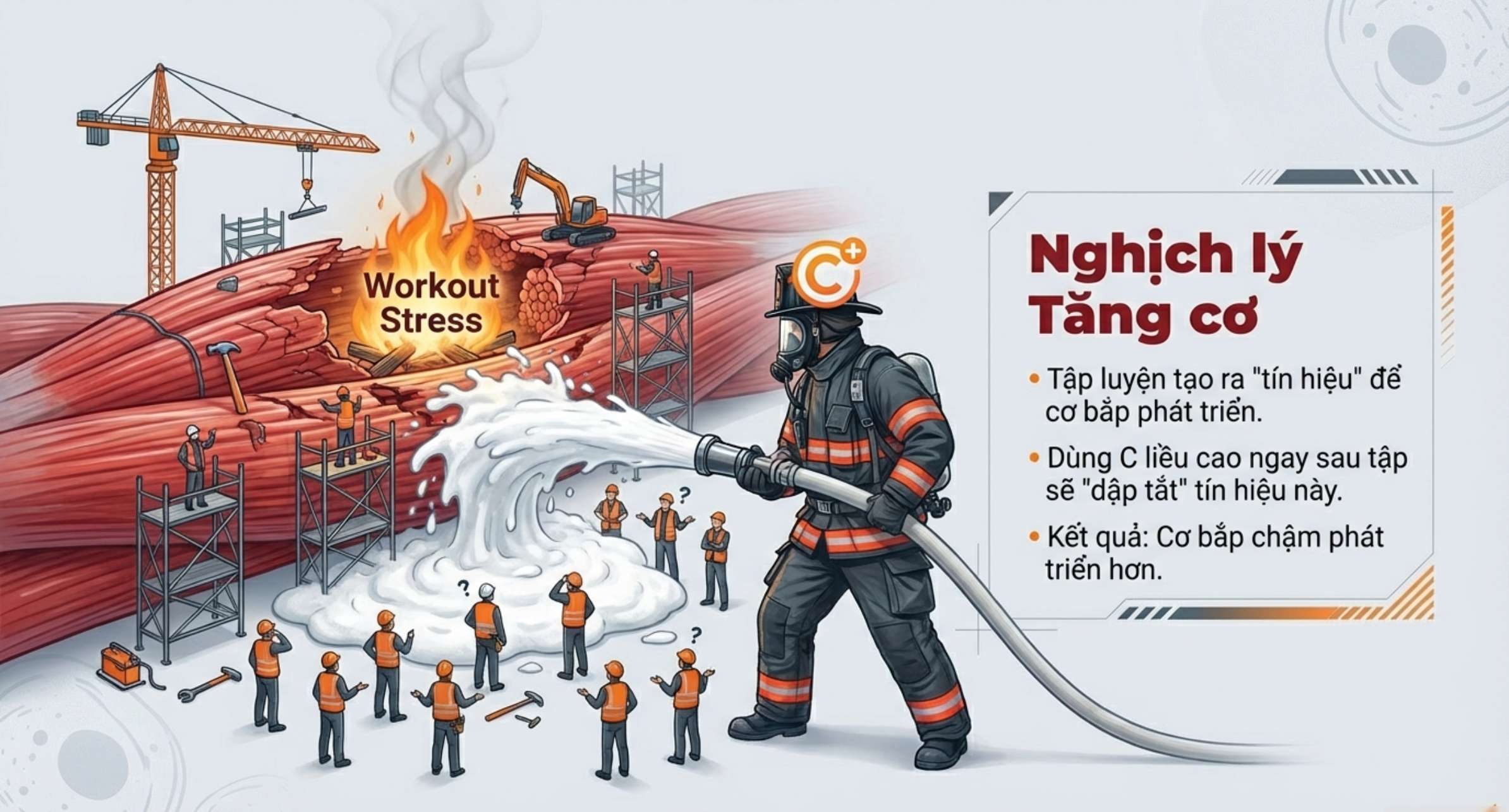 Vitamin C - Nghịch lý tăng cơ