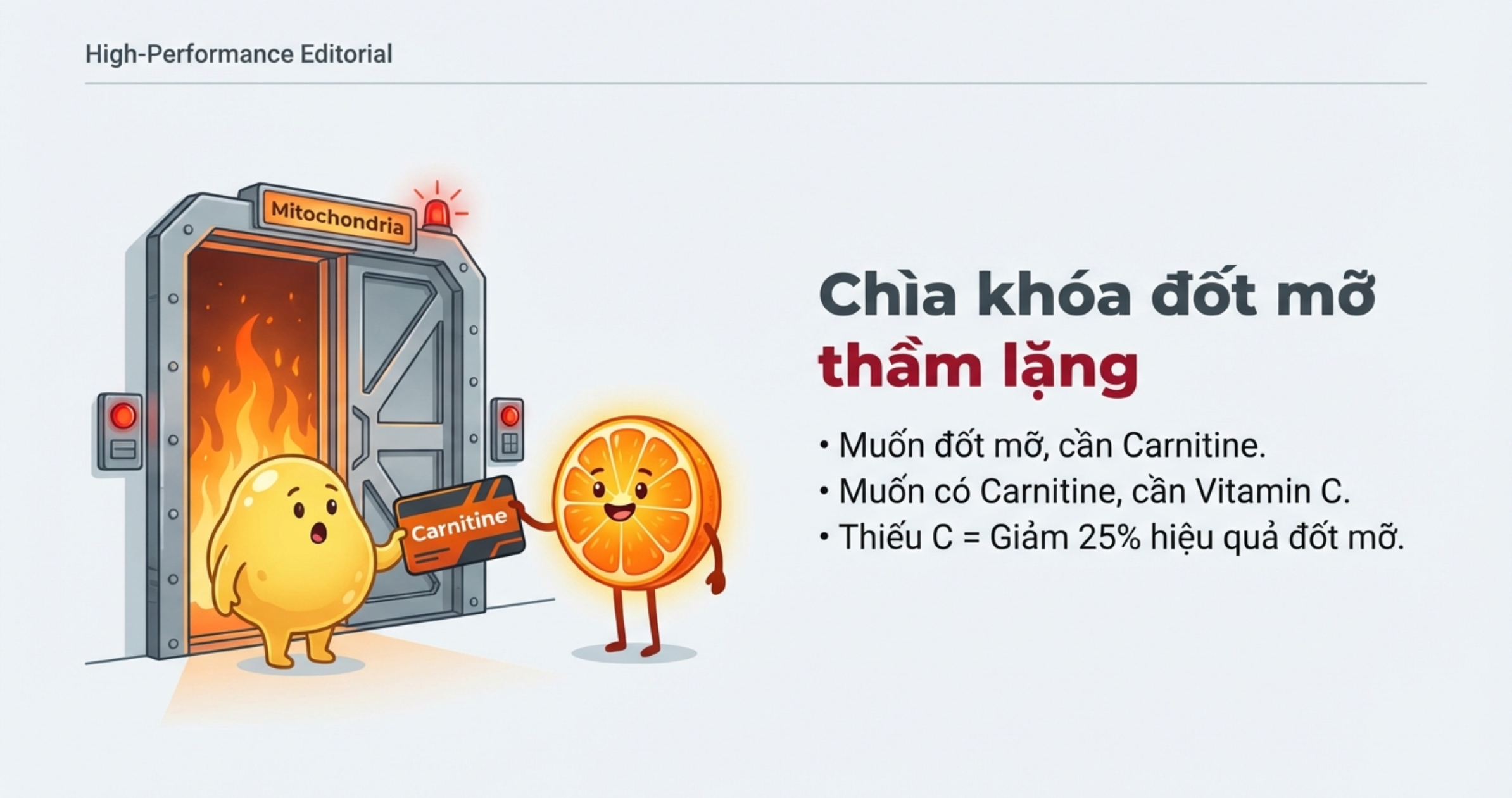Vitamin C - chìa khoá đốt mỡ